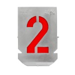 Stencil set with numbers 0-9 with 40 mm character height (10 parts)